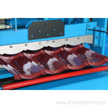 Arc glazed steel roofing tile sheet roll forming machine